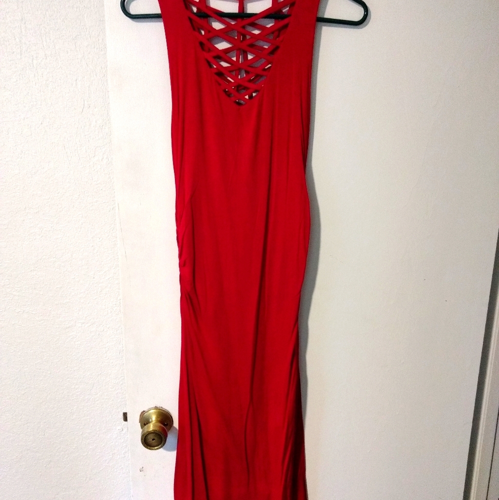 ❌ SOLD ❌ JustFab Red Cage Dress